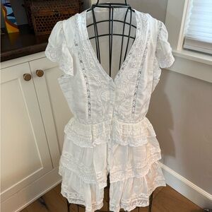 LoveShackFancy Ivory Lace Dress